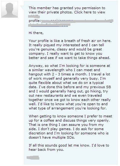 dating site first message example