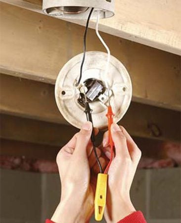 hook up ceiling fan light fixture