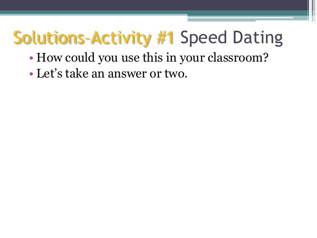speed dating original questions